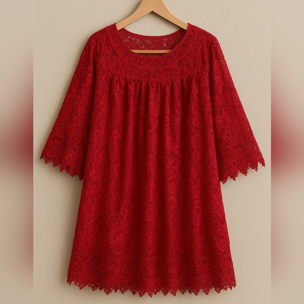 Chasing fireflies dreamy lace shift dress S L XL